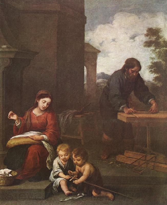 MURILLO, Bartolome Esteban Holy Family with the Infant St John dh